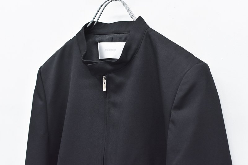 prasthana / LC1 trace stand neck jacket - BLACK, - CRACKFLOOR WEBSHOP
