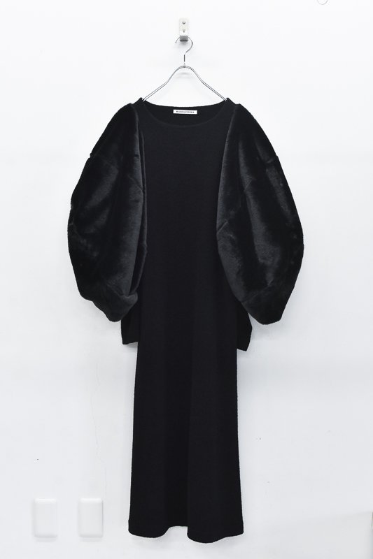 RIDDLEMMA / EGG sleeve Dress - BLACK