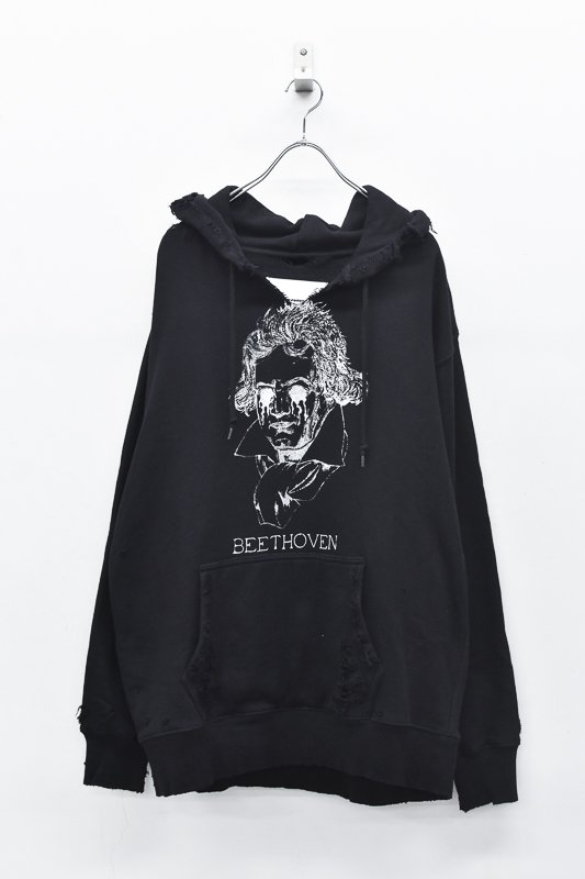 TEPPEI FURUYAMA / 001 HOODIE - BLACK - CRACKFLOOR WEBSHOP