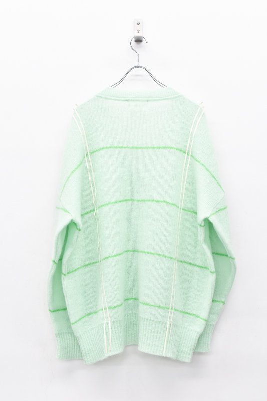 YUKI SHIMANE / Hand stitched Loose-fit Cardigan - GREEN ...