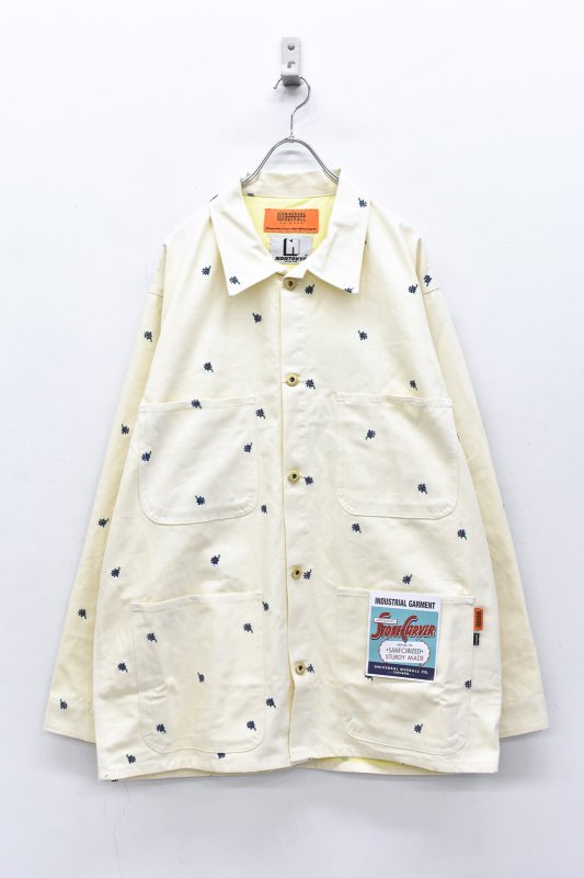 NON TOKYO / FLOWER EMBROIDERY COVERALL - IVORY