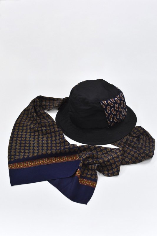 YEAH RIGHT!! / SCARF DROOPY BAGUETTE HAT - BLACK - A