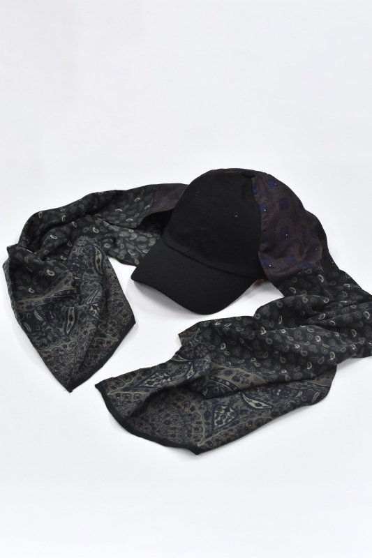 YEAH RIGHT!! / SCARF DROOPY CAP - BLACK