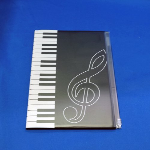 Piano Line ポケット付きカバー ノート 鍵盤 音楽雑貨 発表会記念品 ギフト 美術工芸なかの