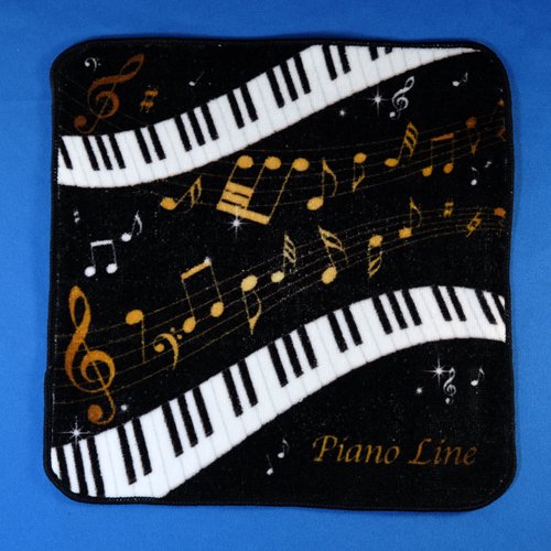 Piano line ハンドタオル 音符 - 音楽雑貨・発表会記念品・ギフト 美術工芸なかの