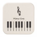 Piano　line　珪藻土コースター　ト音記号