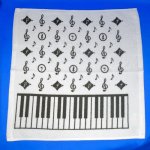 ホワイトモノグラム（符号鍵盤）ウォッシュタオル