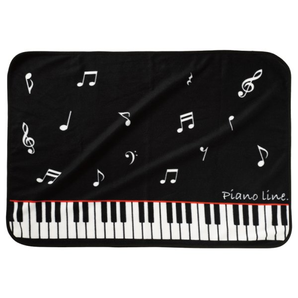 Piano line ブランケット 音符 - 音楽雑貨・発表会記念品・ギフト 美術