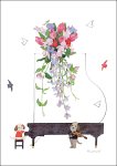 ポストカード イラスト 山田和明「ふりそそぐ幸せのとき」