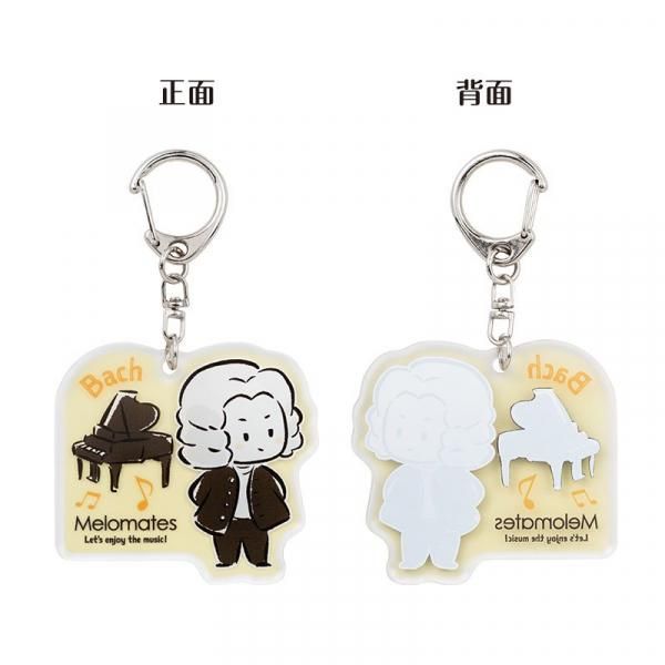 Melomates メロメイツ　バッハ アクキー　アクリルキーホルダー 2個 メロメイツ アクリルキーホルダー（バッハ） - 音楽雑貨・発表会記念品