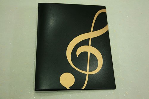 ミュージックレッスンファイル ト音記号 ブラックゴールド - 音楽雑貨・発表会記念品・ギフト 美術工芸なかの