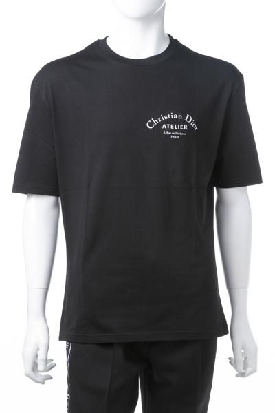 肩幅52cmDior Homme アトリエロゴ 半袖 Tシャツ Mサイズ 黒