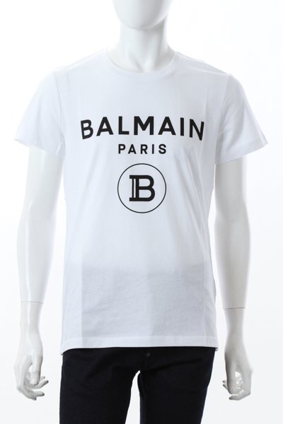 BALMAIN バルマン Tシャツ 半袖 コットン Balmain Paris ロゴプリント &G(アンジー) オンライン