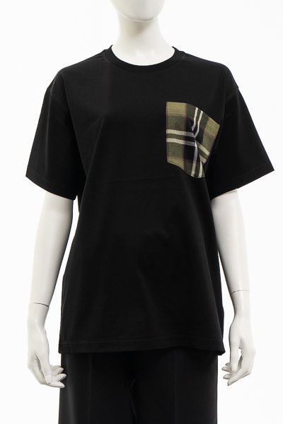 BURBERRY ヴィンテージチェックポケット コットン オーバサイズTシャツ 