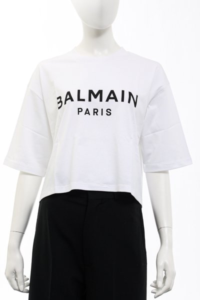 ☆日本の職人技☆ トップス 半袖Tシャツ ロゴ BALMAIN ＊バルマン S 