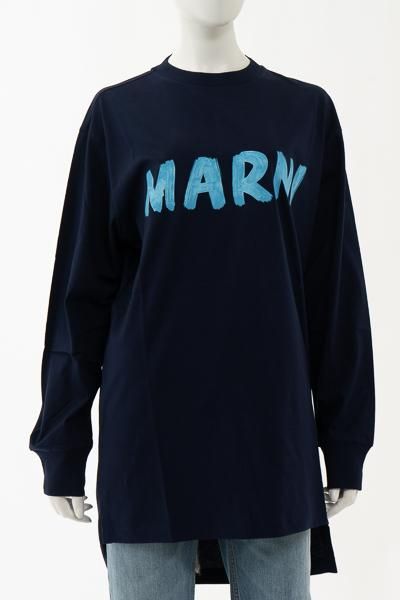 MARNI マルニ キャット プリント オーガニックジャージー ロングTシャツ-&G (アンジー) オンライン