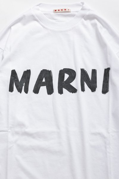 MARNI マルニ ホワイト マルニプリント ノースリーブ ジャージーT