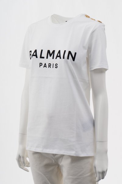 BALMAIN バルマンBalmainロゴ エコ コットンTシャツ &G (アンジー