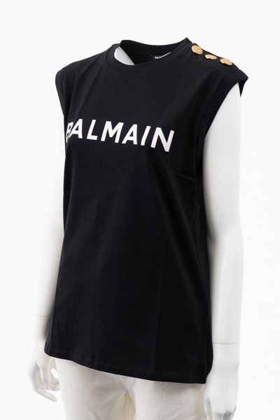 BALMAIN バルマンBalmainロゴ エコ コットンTシャツ &G (アンジー