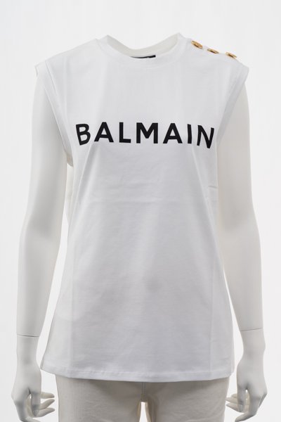BALMAIN バルマンBalmainロゴ エコ コットンTシャツ &G (アンジー