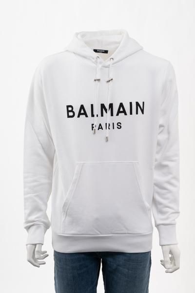 BALMAIN バルマン トレーナー フーディ Balmainロゴプリント コットン