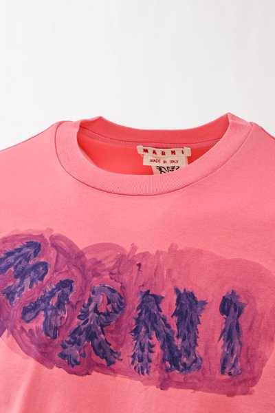 メンズ ロゴ半袖Tシャツ HUMU0198PB ピンク 46サイズ