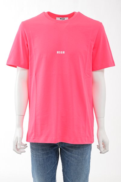 MSGM エムエスジーエム Tシャツ・カットソー 50(XL位) 紺x赤xピンク春夏ポケット