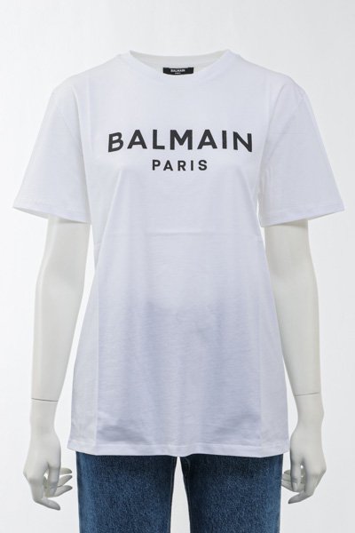 BALMAIN バルマン コットンTシャツ Balmainロゴ &G (アンジー) オンライン