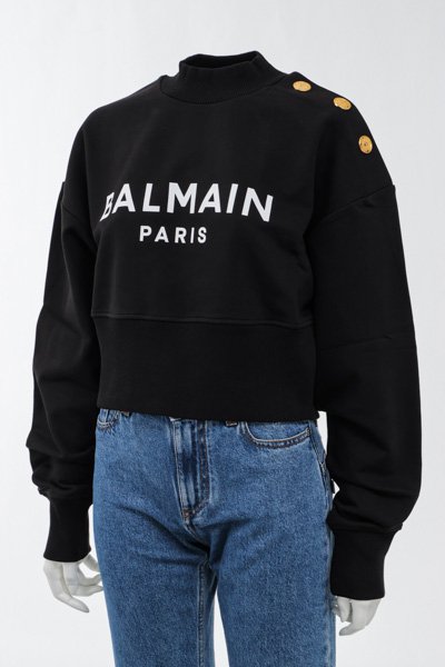 BALMAIN バルマン Balmain Parisフロック クロップドTシャツ &G ...
