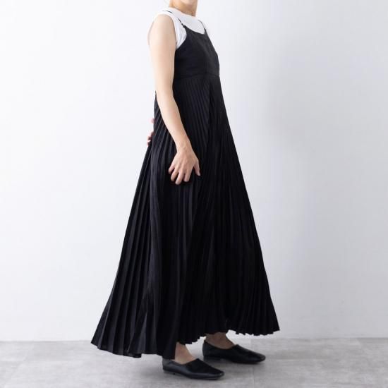 アコーディオンプリーツ|フレンチリネンキャミワンピ - OZAKI