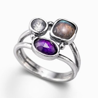 Joolala -  / GALLERY COLLECTION TRI-STONE RING