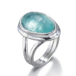 Joolala -  / ANCIENT CLARITY ROMAN GLASS AND SILVER RING