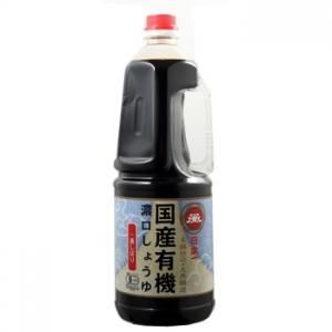 日本一 国産有機濃口しょうゆ（一番しぼり） 1.8Lペットボトル