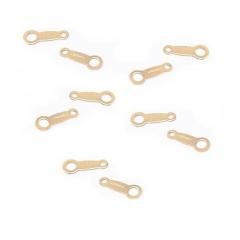 14KGF ゴールドフィルド 板ダルマパーツ ヒキワ留め金具用エンドパーツ 8mm(カン内径0.5mm/1.5mm)1個/10個割引