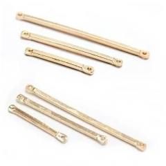 メタルスティックバー連結パーツ ゴールド 20mm/30mm/40mm カン穴1mm アクセサリー中間パーツ 2個/20個割引