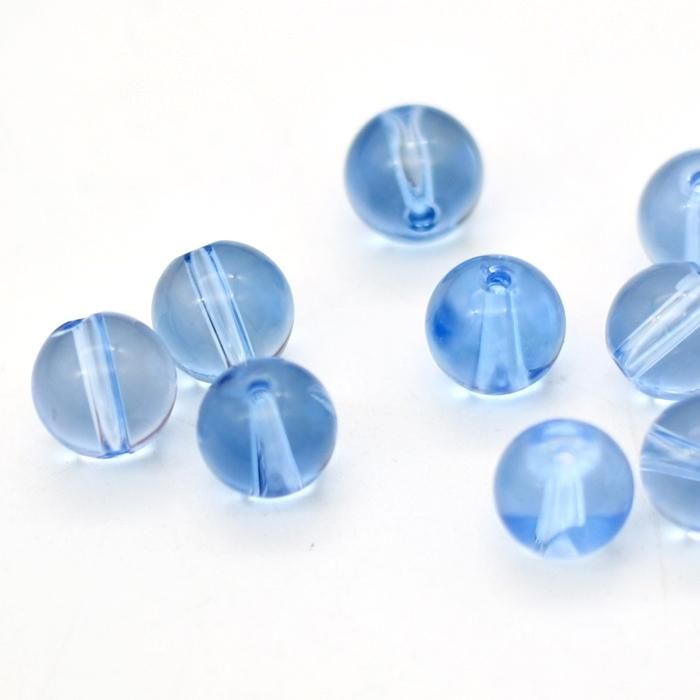 1粒／10粒割引】ブルークォーツ 8mm ビーズ｜人工クォーツ・青水晶