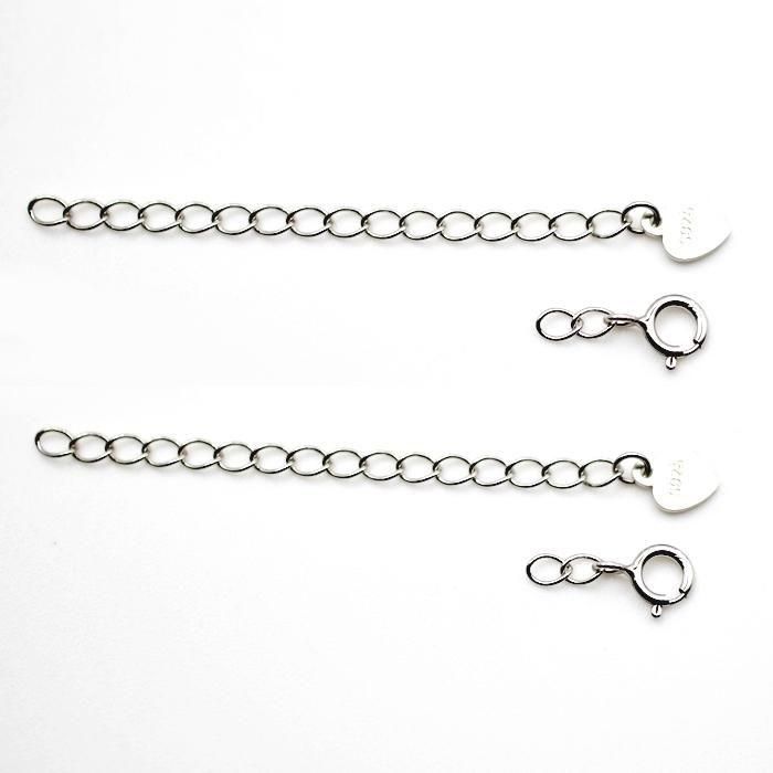 noda　Silver925 3mm60cm アズキ（白仕上げ） シルバー925 あずきチェーン ネックレス 幅3mm 40cm 4面カット