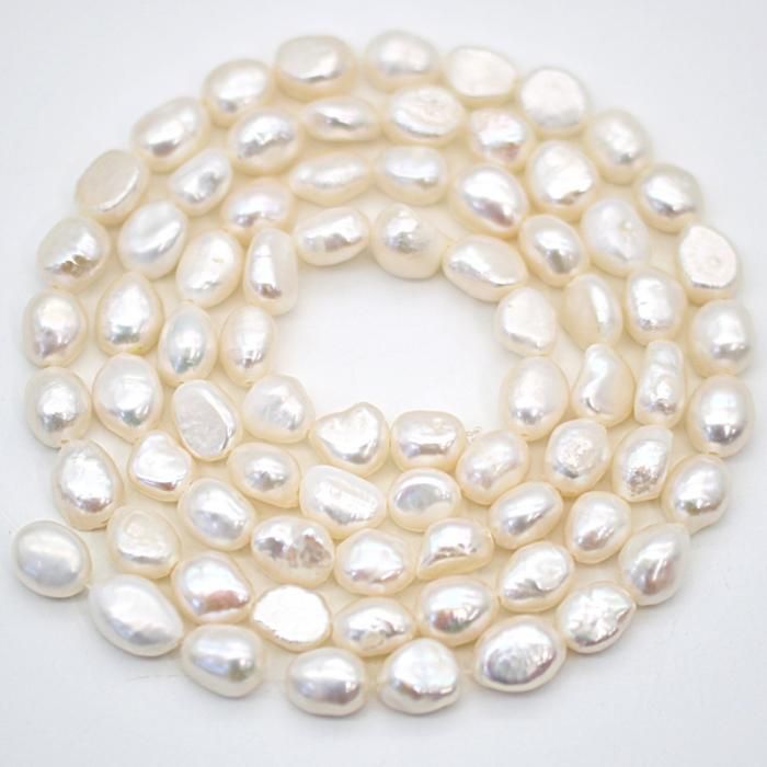 ホワイトバロック淡水パール | 穴径0.8mm, - 夢源【公式】通販