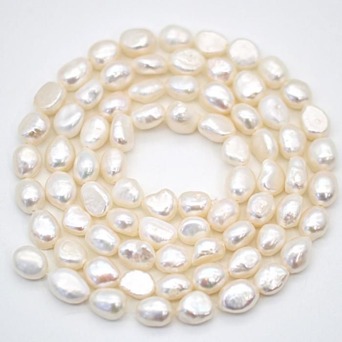 ホワイトバロック淡水パール | 穴径0.8mm, - 夢源【公式】通販