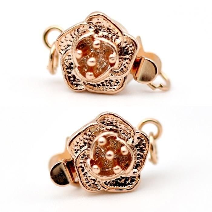 高級 至高 ローズゴールドミニフラワーブレスレットルビー