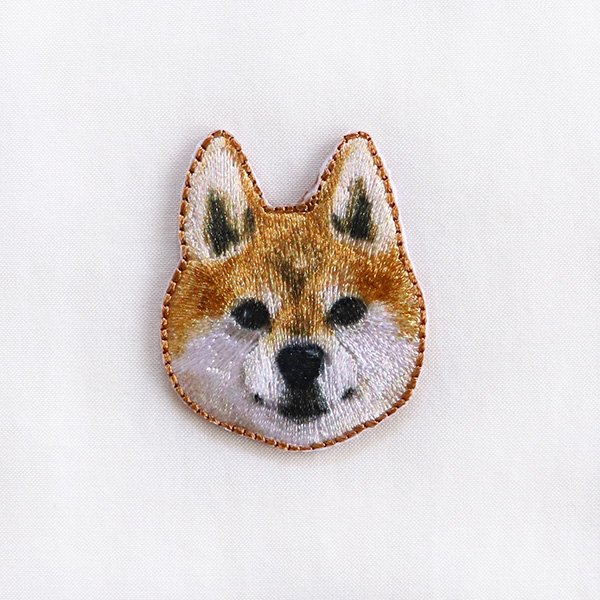 イラストレーター小池ふみ 刺繍ワッペン シバイヌ 柴犬 - かわいいと楽しいをお届けします。5cochi-co(雑貨屋ゴコチ)ネットショップ