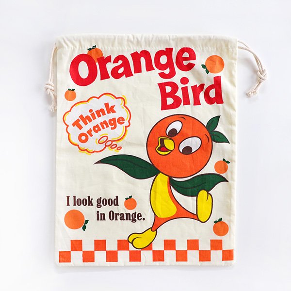 アメリカン巾着袋 大 Orange Bird オレンジバード ディズニーキャラクター かわいいと楽しいをお届けします 雑貨屋5cochi ゴコチ オンライン通販ショップ