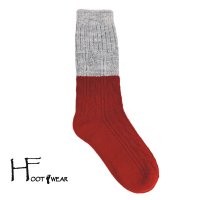 ポルトガル製ウールソックス 【H-Foot wear】 REGIMENT　GY×RE　男女兼用(23-27cm)