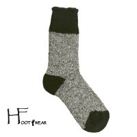 ポルトガル製ウールソックス 【H-Foot wear】 NEP　BK×GY　男女兼用(23-27cm)