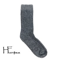 ポルトガル製ウールソックス 【H-Foot wear】 BOURRE　グレー　フリーサイズ(22.5-26cm)