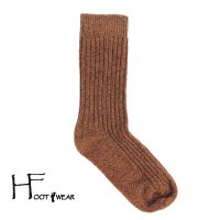ポルトガル製ウールソックス 【H-Foot wear】 BOURRE　ブラウン　フリーサイズ(22.5-26cm)