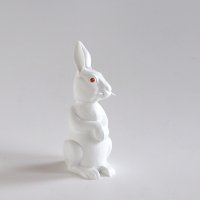 ドイツ製　ボビングアニマル　白ウサギ　首振り人形