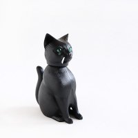 ドイツ製　ボビングアニマル　黒ネコ　首振り人形