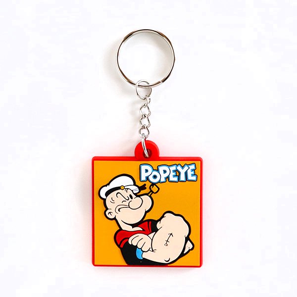 ラバーキーホルダー ポパイ スクエア popeye - かわいいと楽しいをお