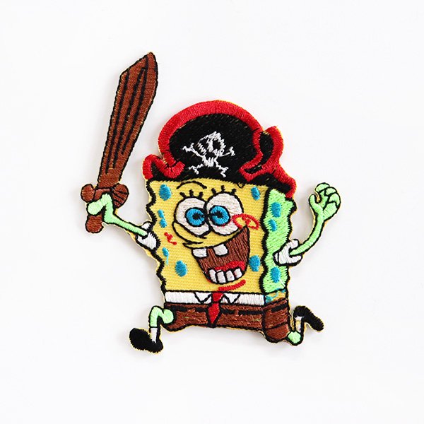 キャラクターワッペン スポンジ ボブ 海賊 パイレーツ Spongebob Squarepants かわいいと楽しいをお届けします 雑貨屋5cochi ゴコチ 通販ネットショップ